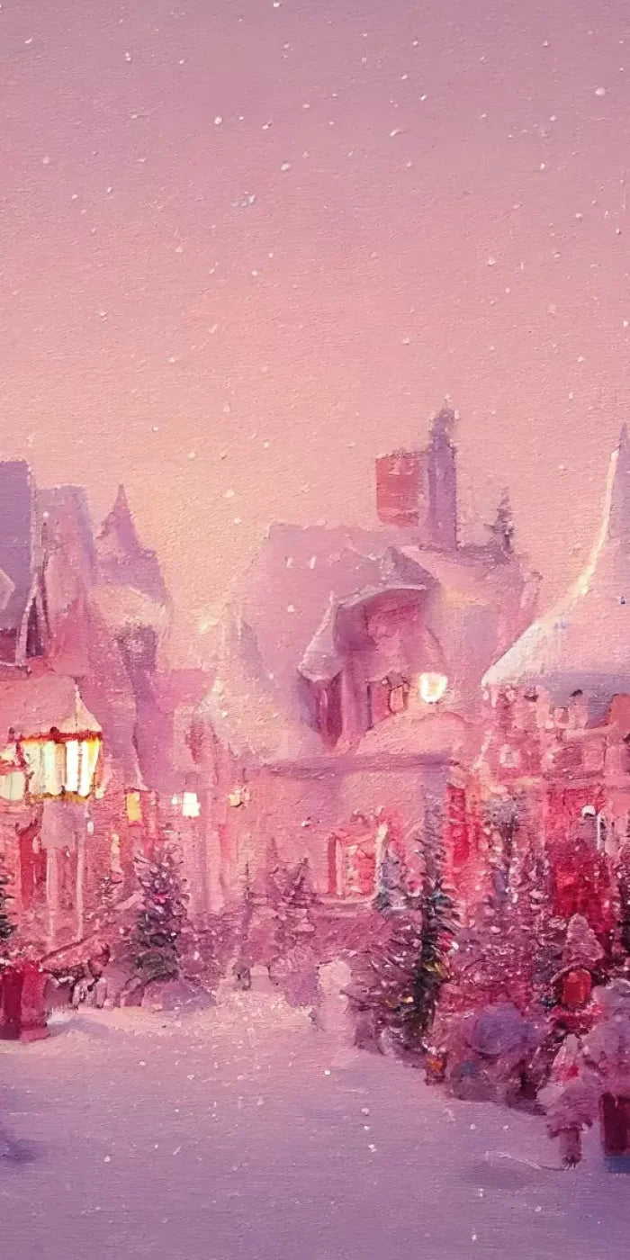 Pink Christmas 8’X16’ Ultracloth (96 X 192 Inch) Backdrop