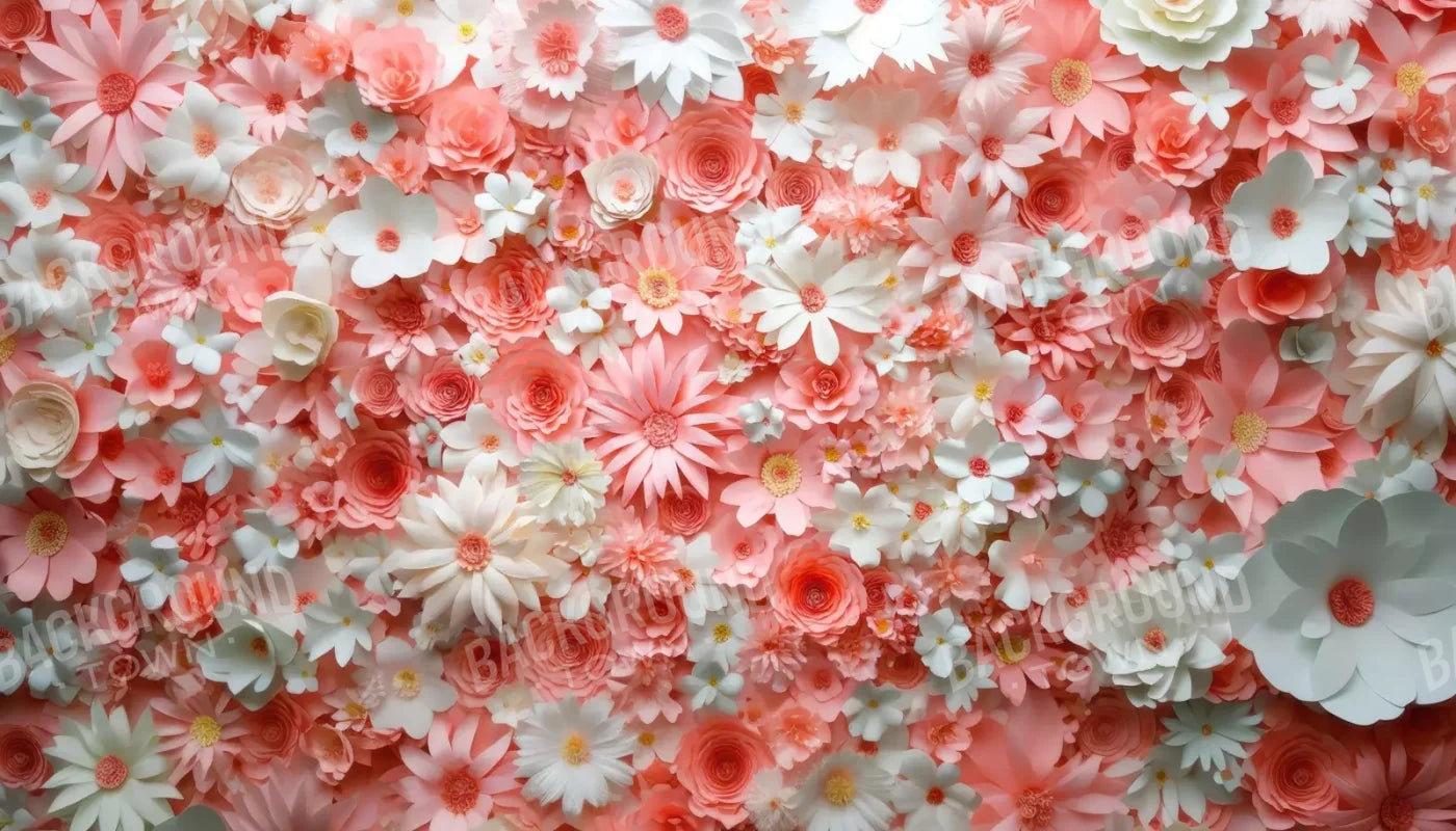 Pink Daisies 14’x8’ UltraCloth (168 x 96 inch) Backdrop