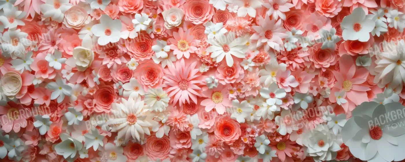 Pink Daisies 20’x8’ UltraCloth (240 x 96 inch) Backdrop