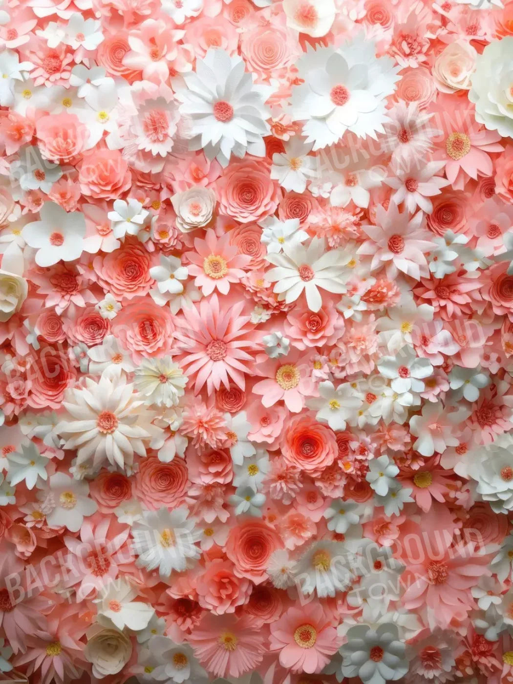Pink Daisies 5’x6’8 Fleece (60 x 80 inch) Backdrop