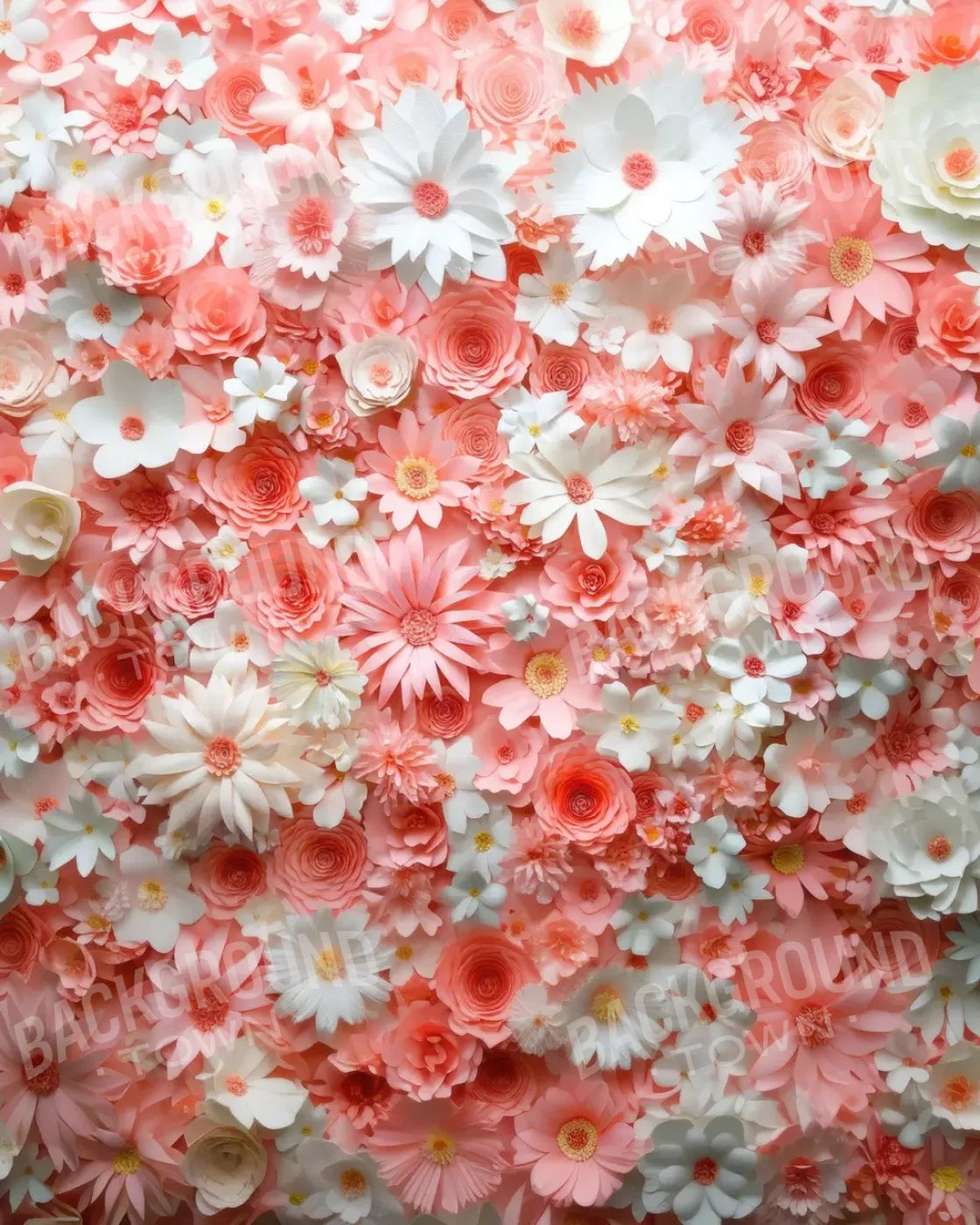Pink Daisies 8’x10’ Fleece (96 x 120 inch) Backdrop