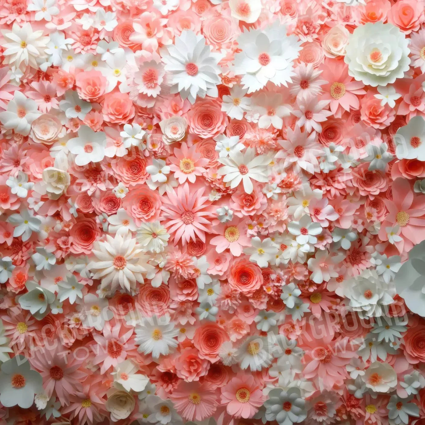 Pink Daisies 8’x8’ Fleece (96 x 96 inch) Backdrop