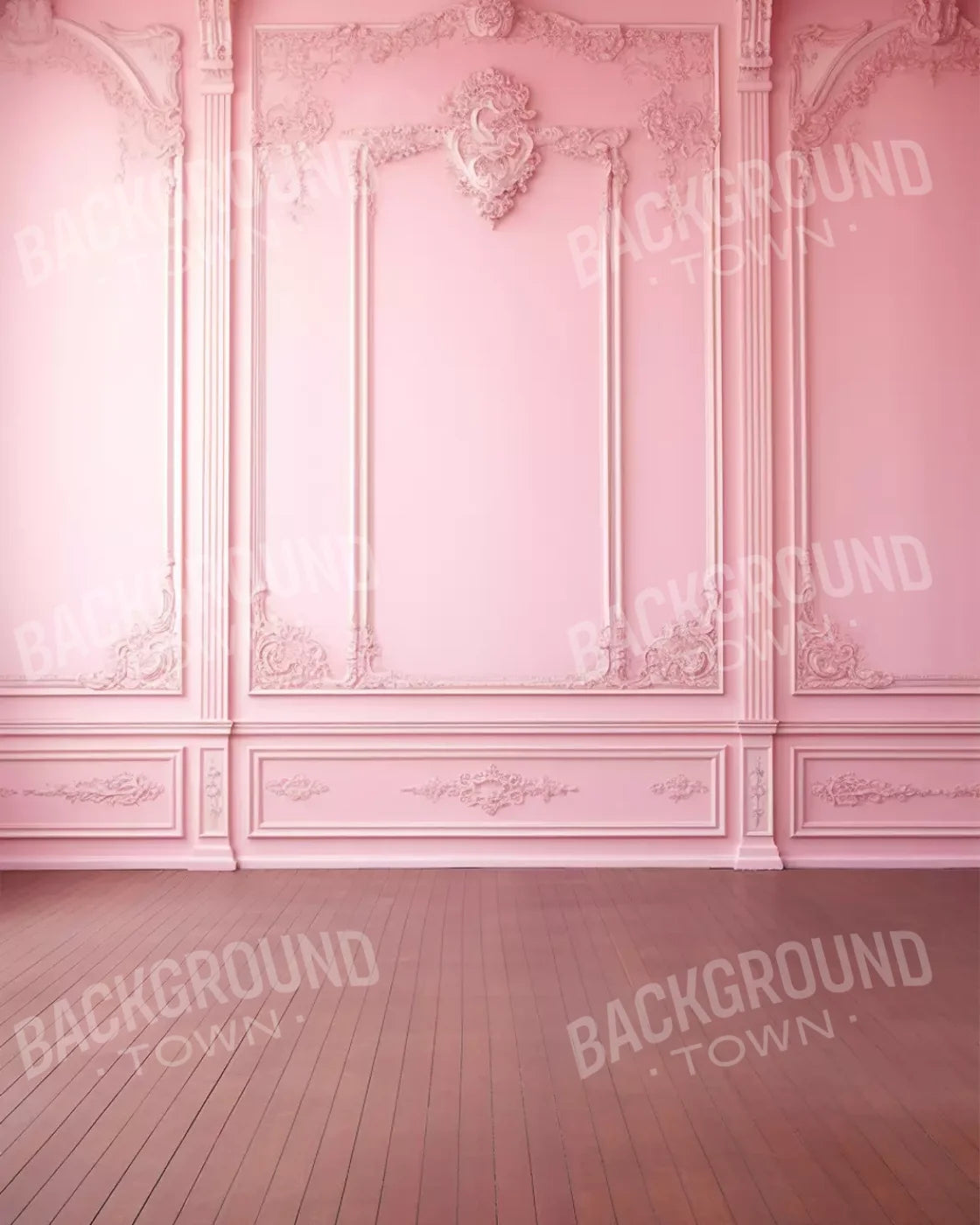 Pink Fancy Wall 8’X10’ Fleece (96 X 120 Inch) Backdrop