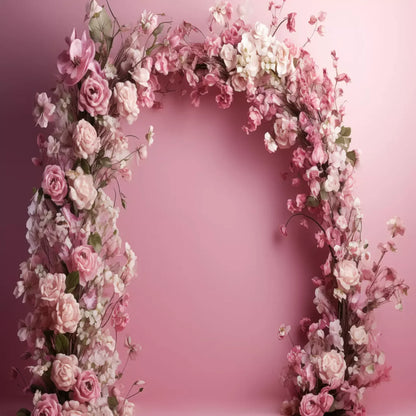 Pink Studio Floral Arch 10’X10’ Ultracloth (120 X Inch) Backdrop