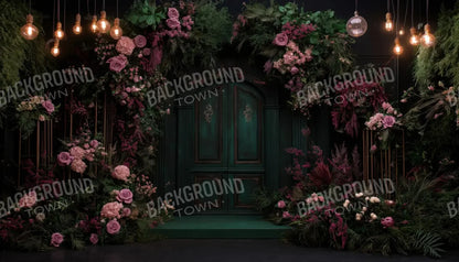 Pink Floral Garden Door 14’x8’ UltraCloth (168 x 96 inch) Backdrop