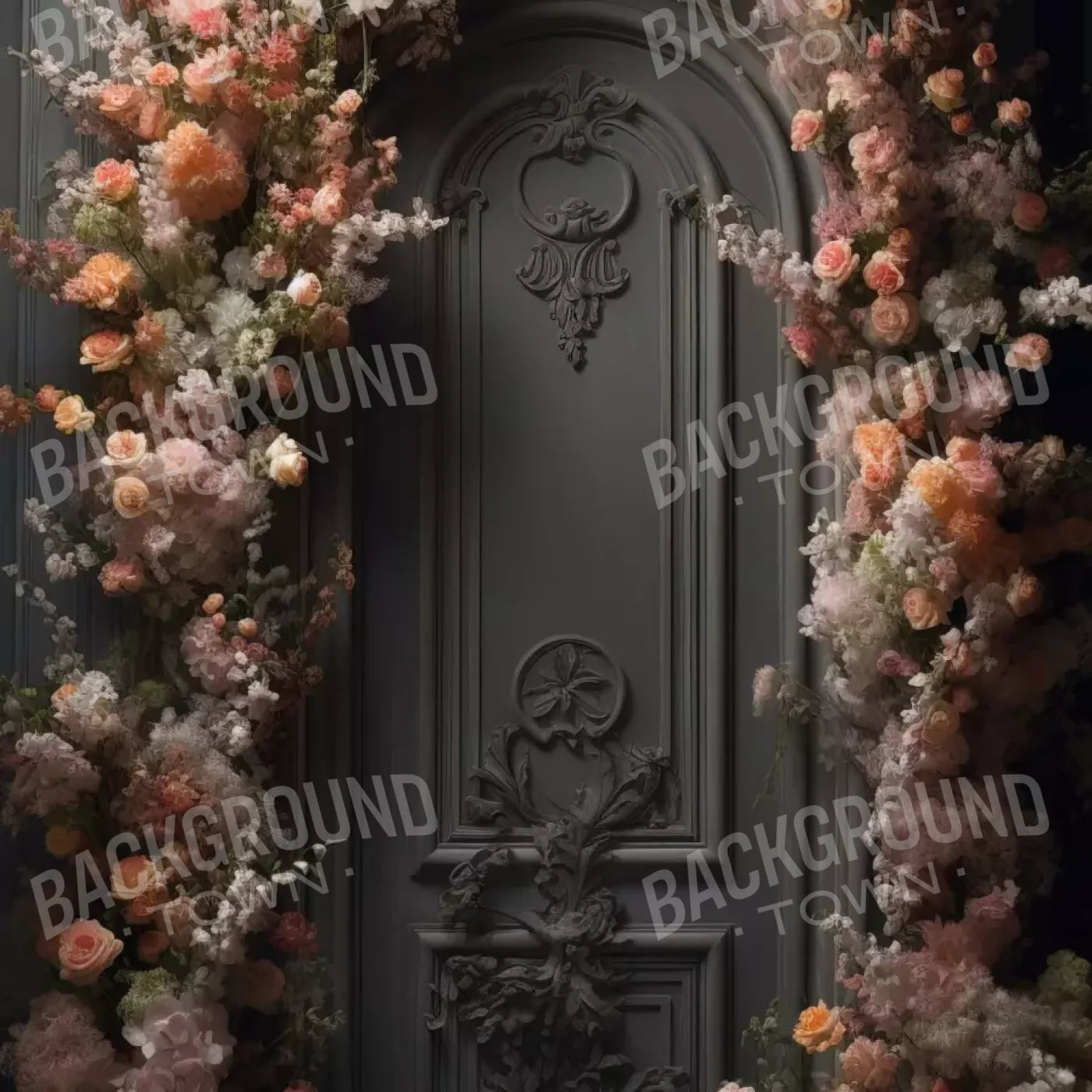 Pink Flower Wall Arch 10’X10’ Ultracloth (120 X Inch) Backdrop