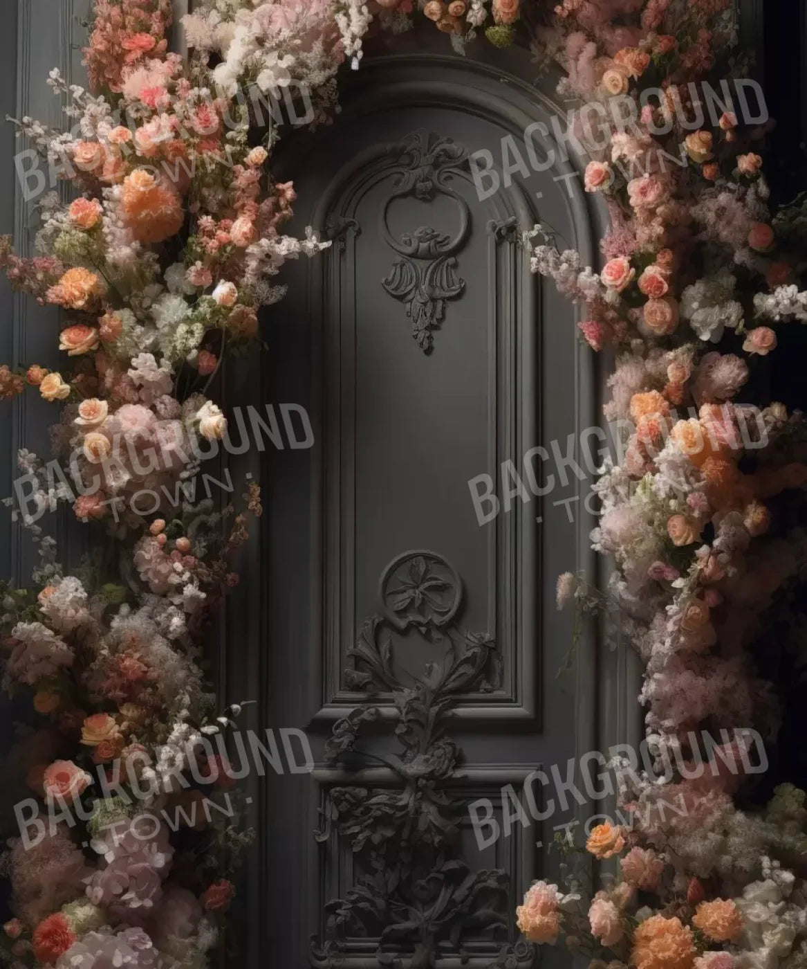 Pink Flower Wall Arch 10’X12’ Ultracloth (120 X 144 Inch) Backdrop