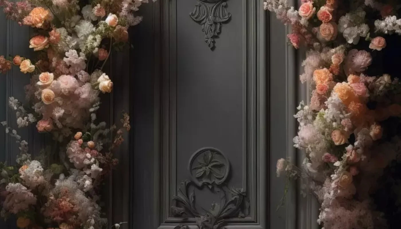 Pink Flower Wall Arch 14’X8’ Ultracloth (168 X 96 Inch) Backdrop