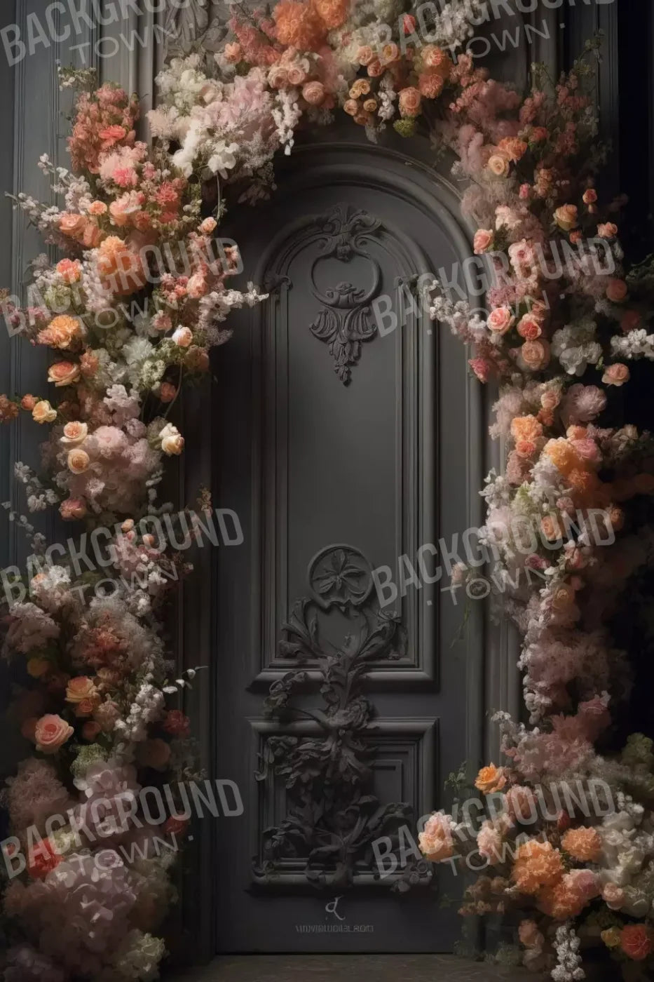 Pink Flower Wall Arch 8’X12’ Ultracloth (96 X 144 Inch) Backdrop