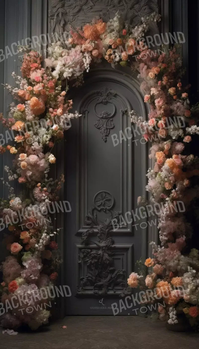 Pink Flower Wall Arch 8’X14’ Ultracloth (96 X 168 Inch) Backdrop