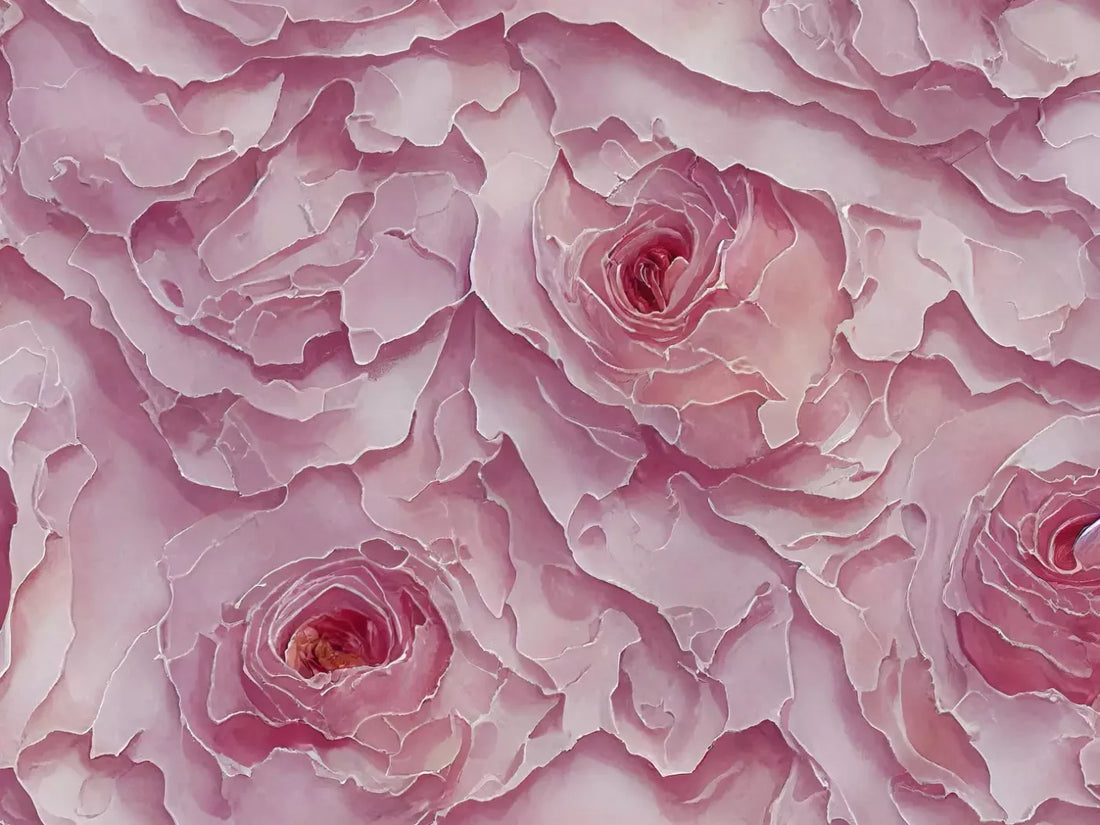 Pink Flowers 68X5 Fleece ( 80 X 60 Inch ) Backdrop