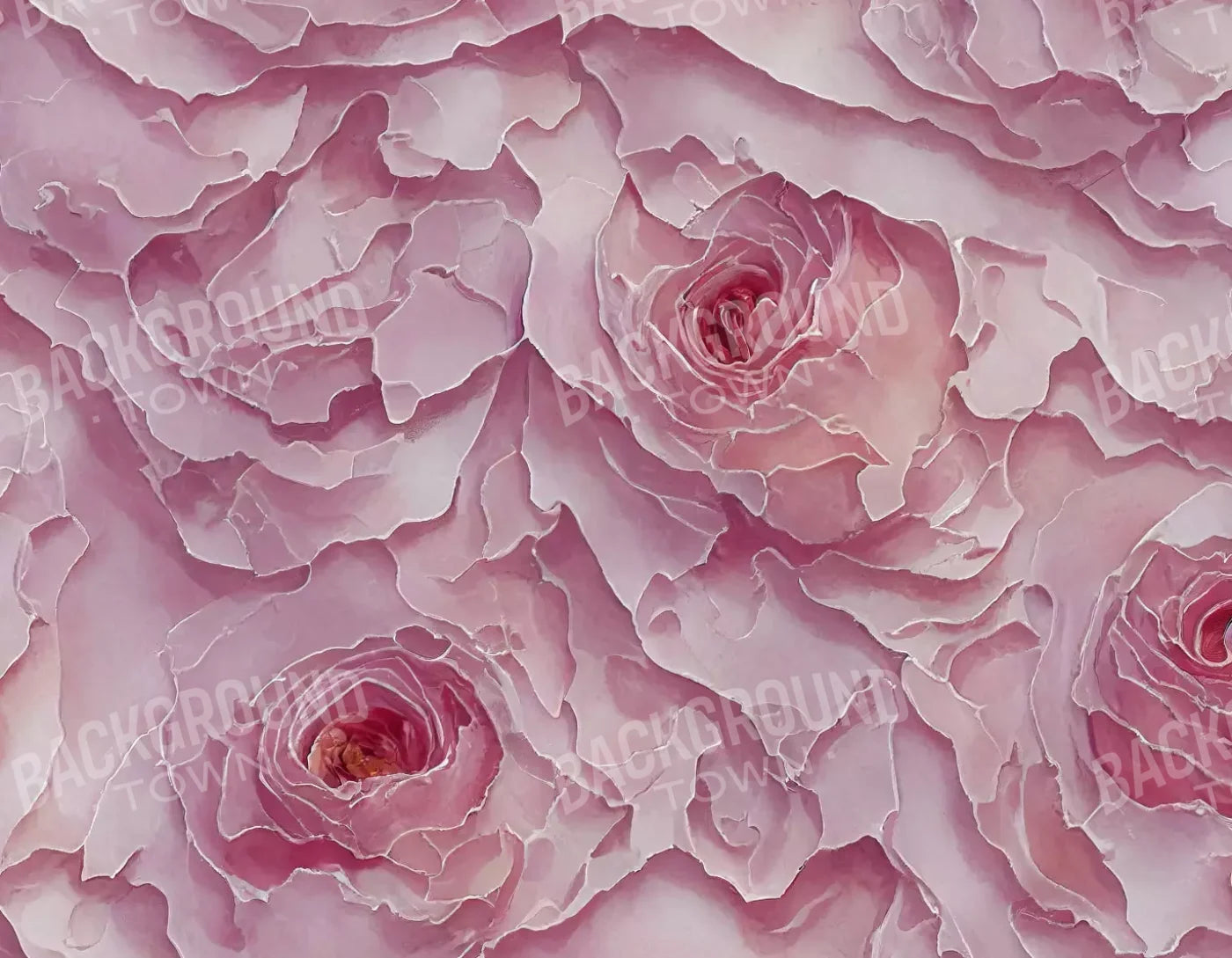 Pink Flowers 8X6 Fleece ( 96 X 72 Inch ) Backdrop