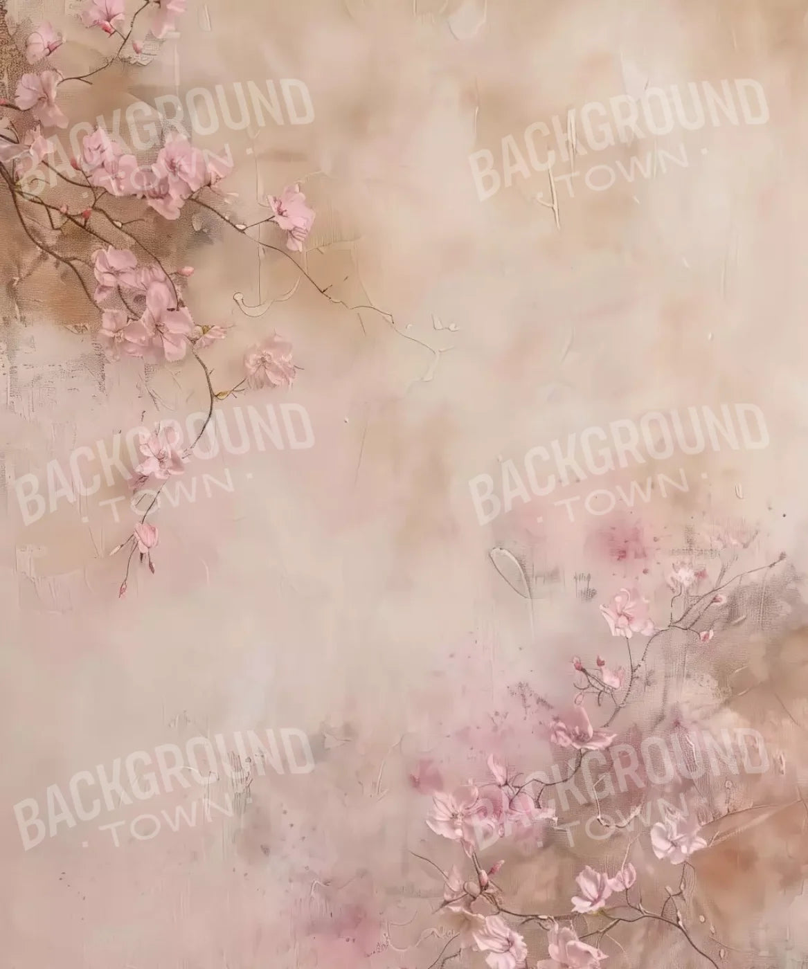 Pink Flowers Vines 10’X12’ Ultracloth (120 X 144 Inch) Backdrop