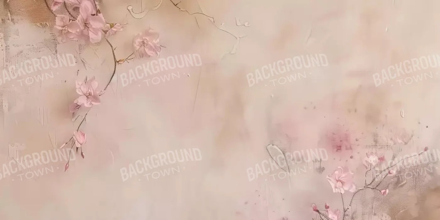 Pink Flowers Vines 16’X8’ Ultracloth (192 X 96 Inch) Backdrop