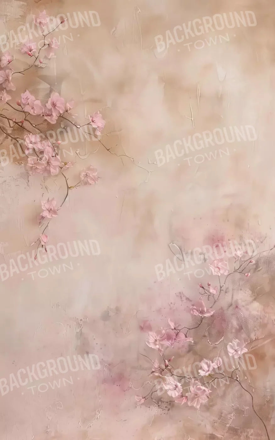 Pink Flowers Vines 5’X8’ Ultracloth (60 X 96 Inch) Backdrop