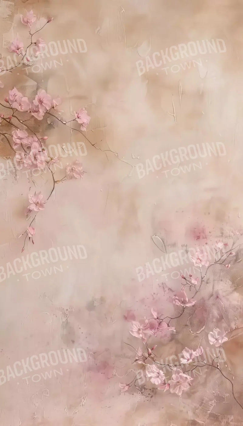 Pink Flowers Vines 8’X14’ Ultracloth (96 X 168 Inch) Backdrop