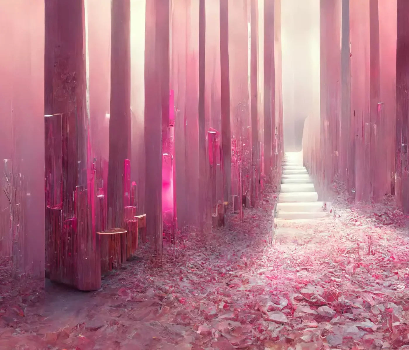 Pink Forest 12’X10’ Ultracloth (144 X 120 Inch) Backdrop