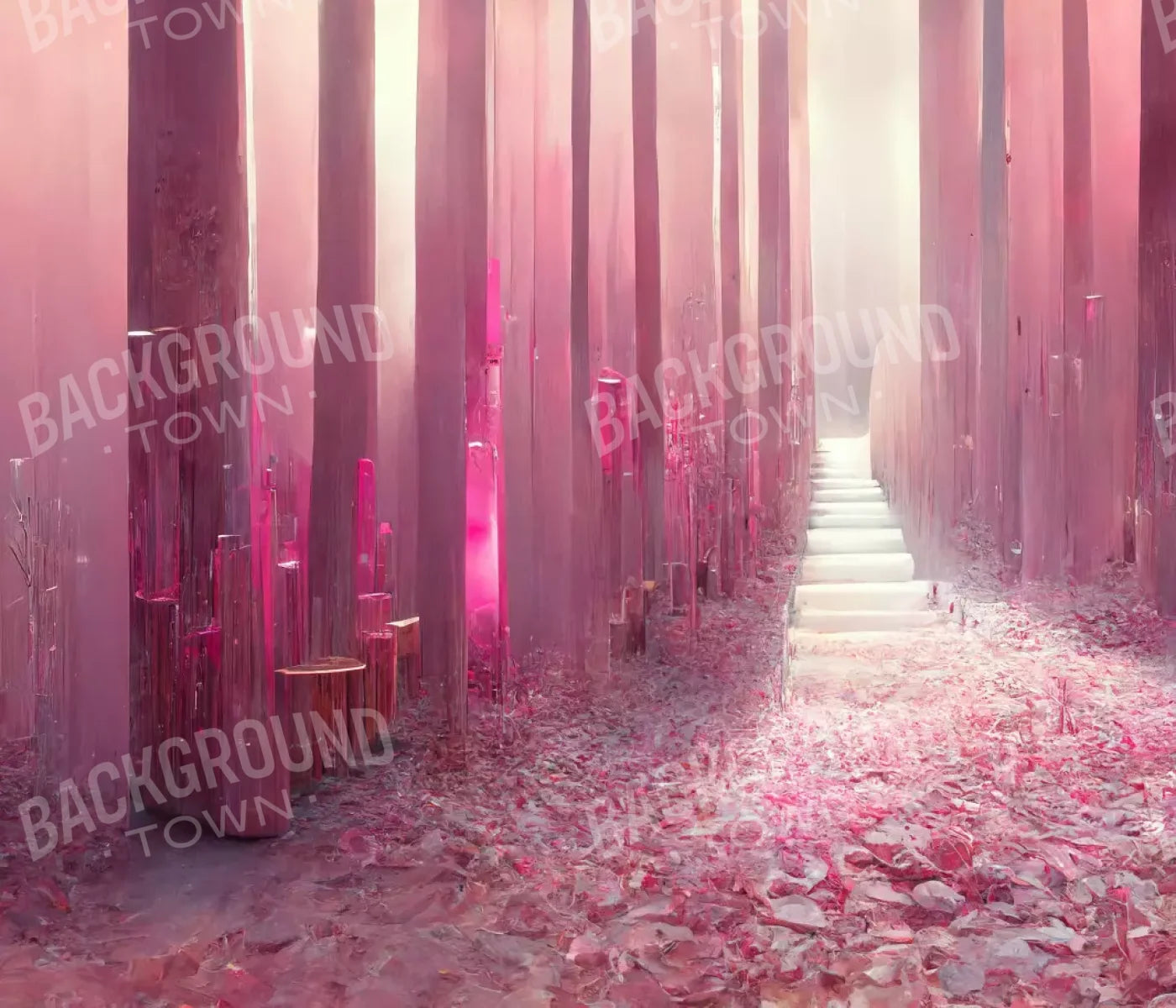 Pink Forest 12’X10’ Ultracloth (144 X 120 Inch) Backdrop
