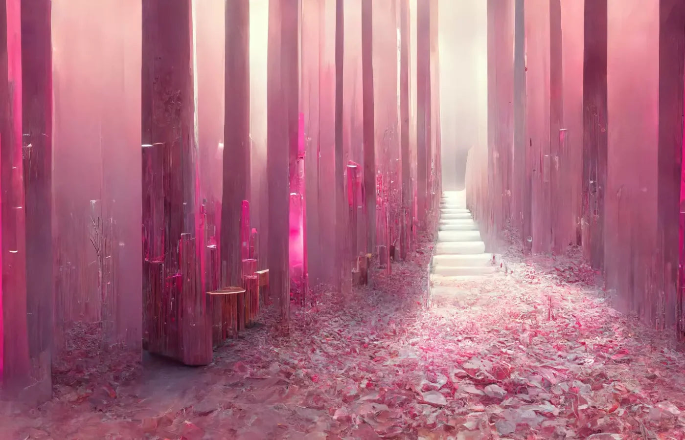 Pink Forest 12’X8’ Ultracloth (144 X 96 Inch) Backdrop