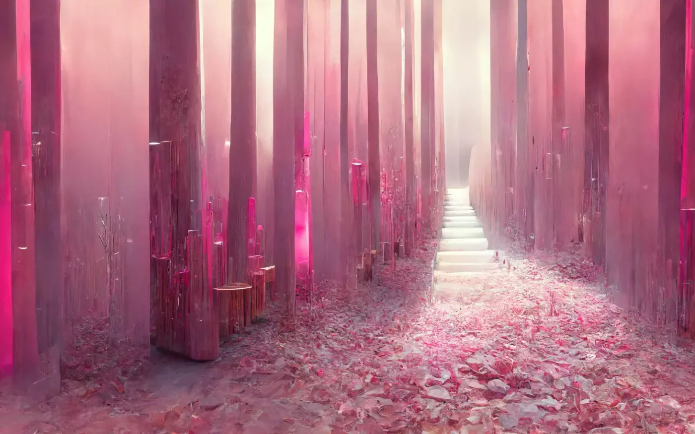 Pink Forest 14’X9’ Ultracloth (168 X 108 Inch) Backdrop