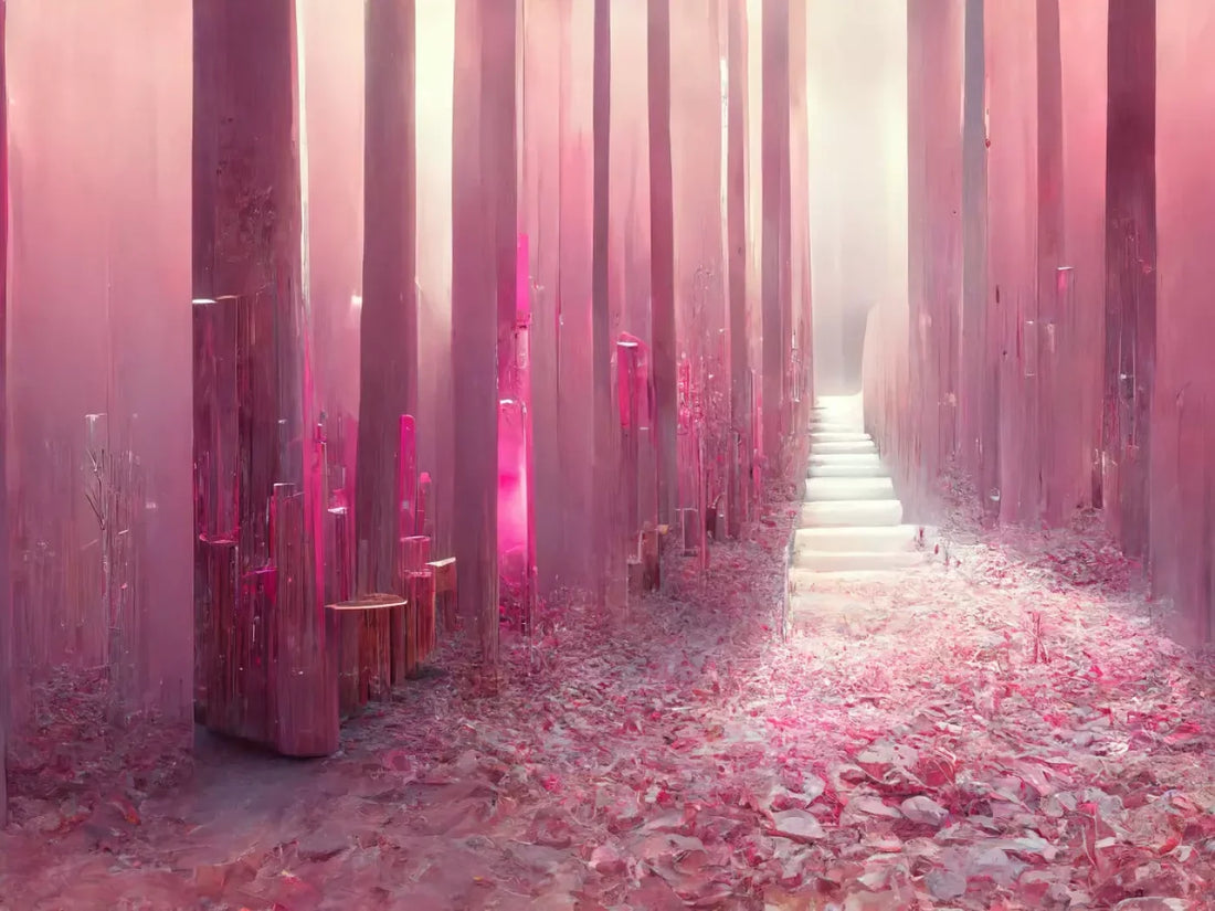 Pink Forest 6’8’X5’ Fleece (80 X 60 Inch) Backdrop