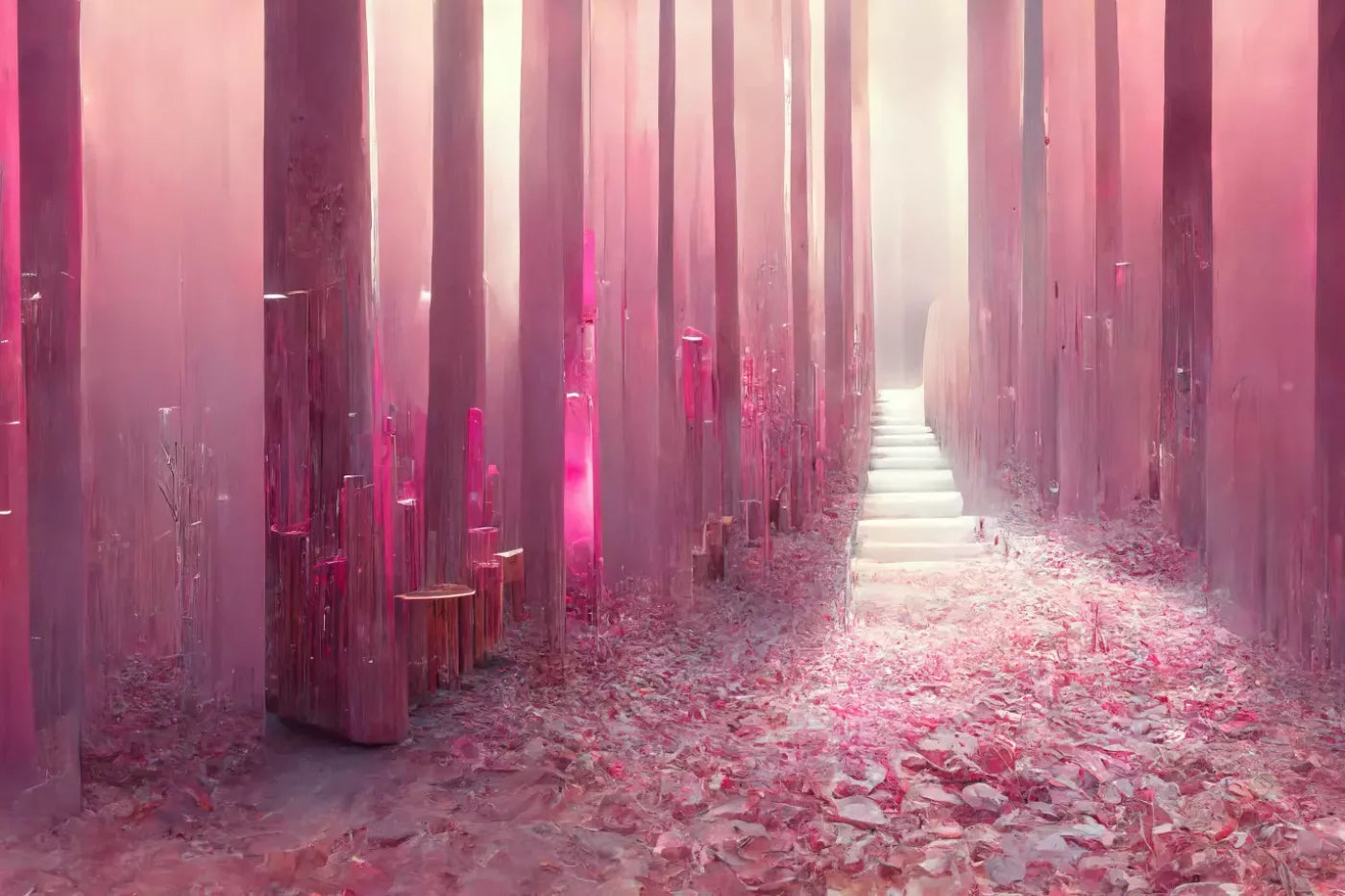Pink Forest 8’X5’ Ultracloth (96 X 60 Inch) Backdrop