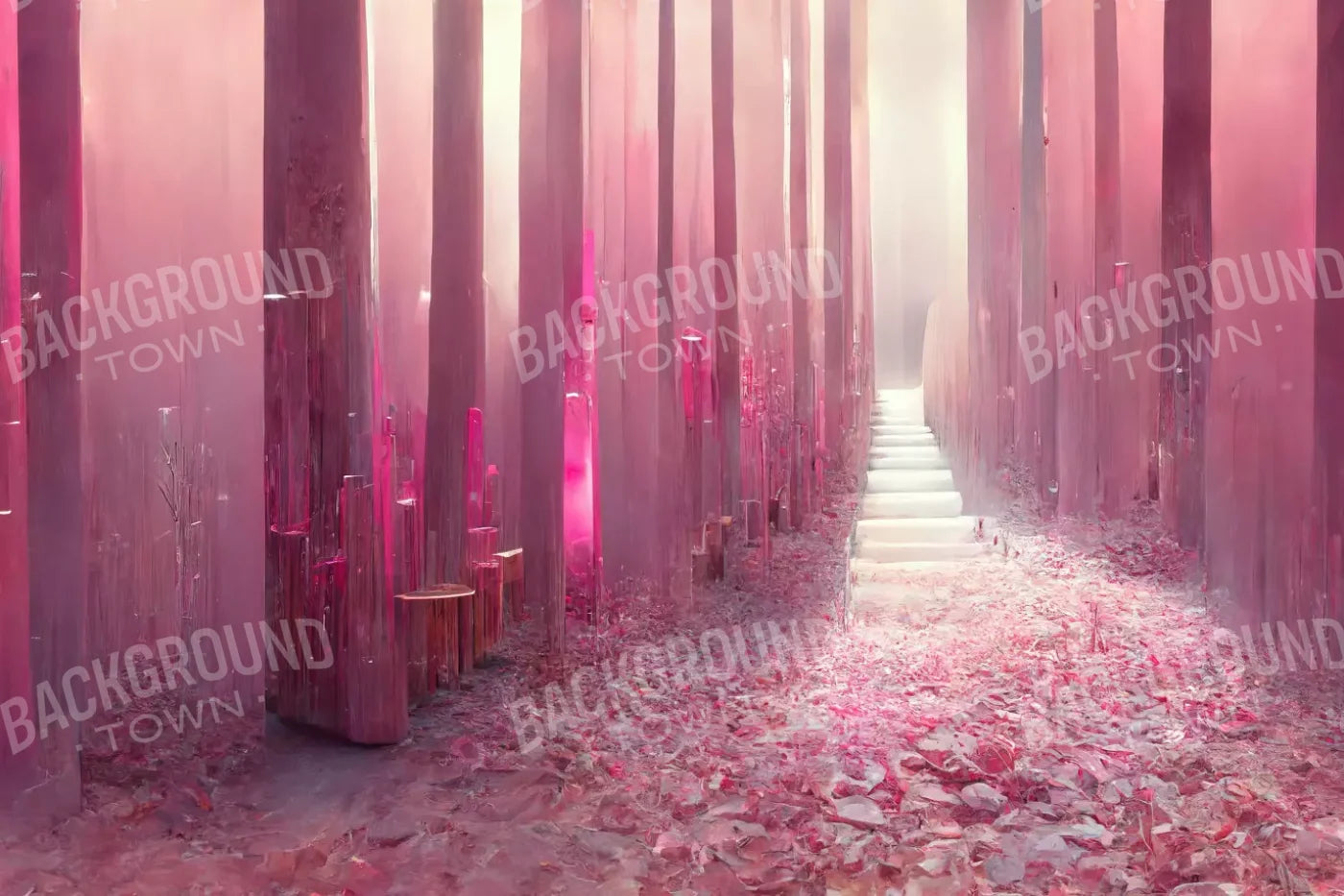 Pink Forest 8’X5’ Ultracloth (96 X 60 Inch) Backdrop