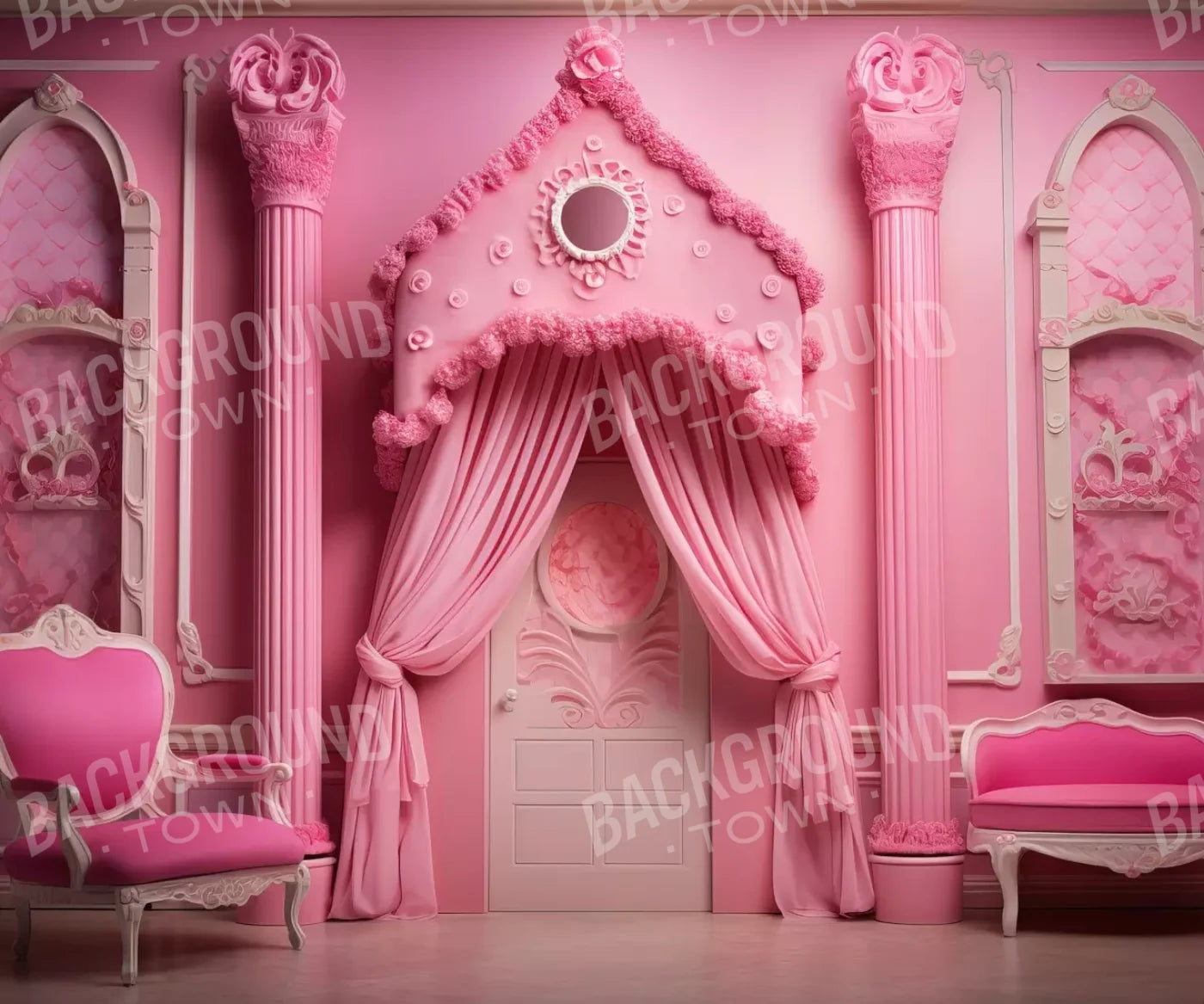 Pink Gabriella Room 12’X10’ Ultracloth (144 X 120 Inch) Backdrop