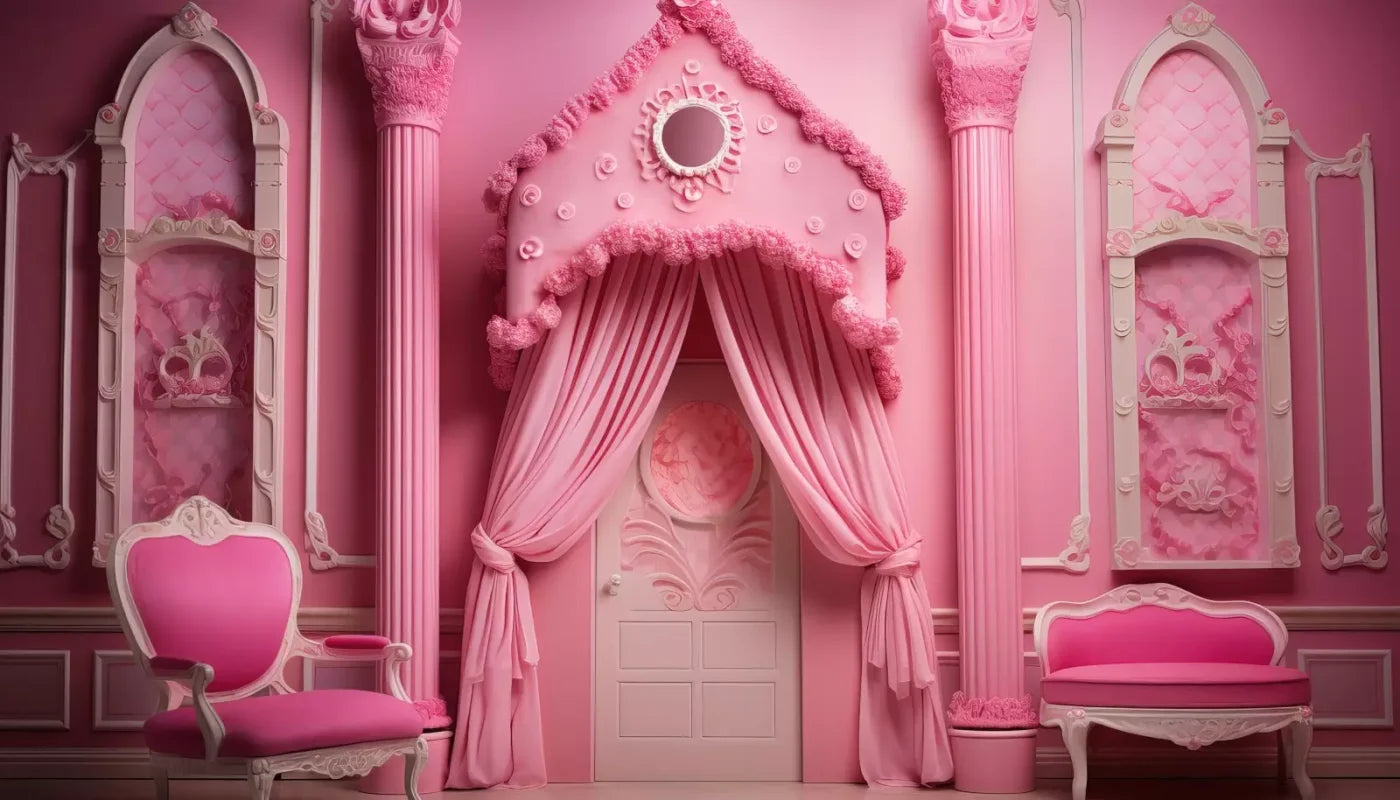 Pink Gabriella Room 14’X8’ Ultracloth (168 X 96 Inch) Backdrop
