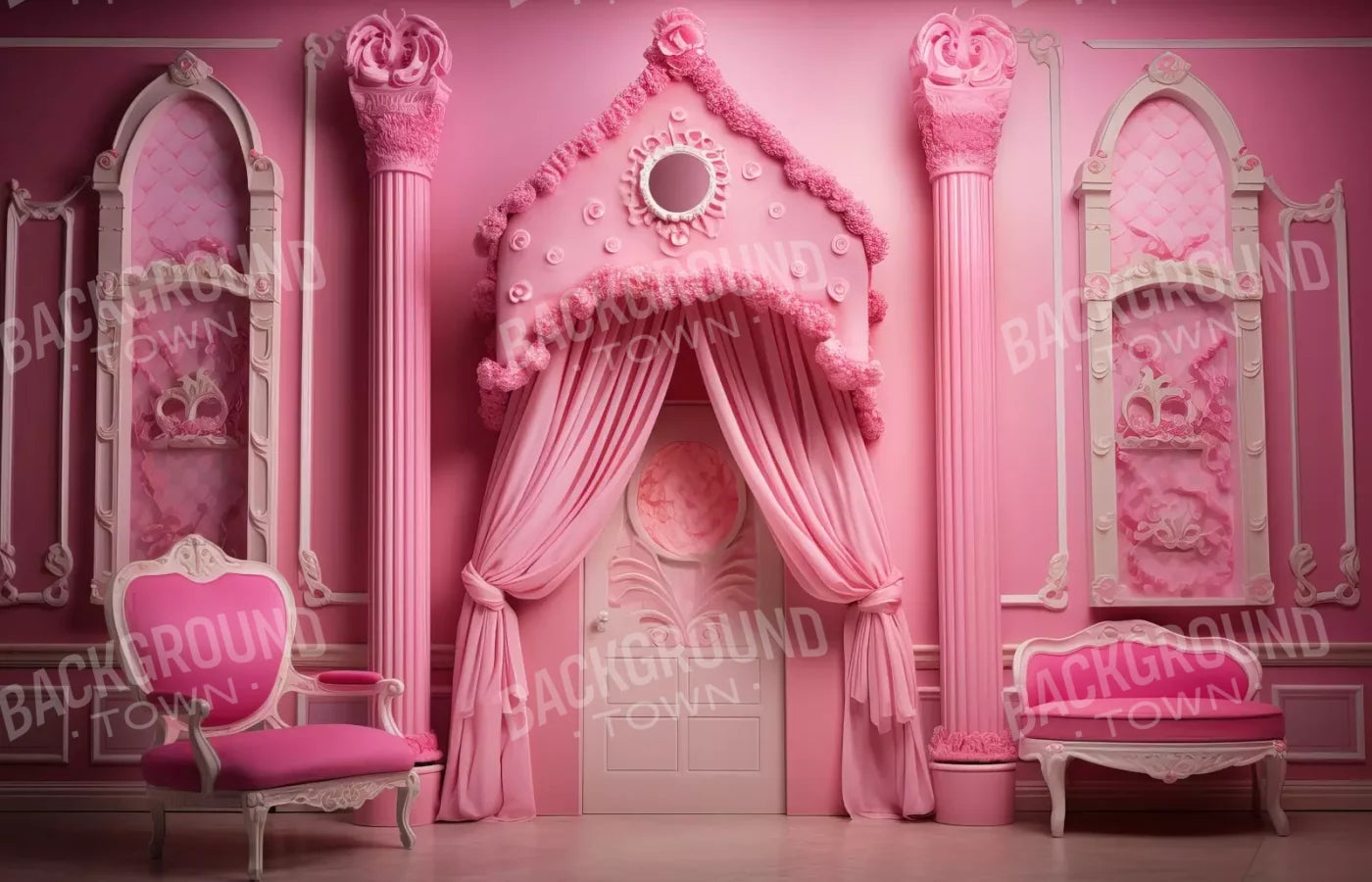 Pink Gabriella Room 14’X9’ Ultracloth (168 X 108 Inch) Backdrop