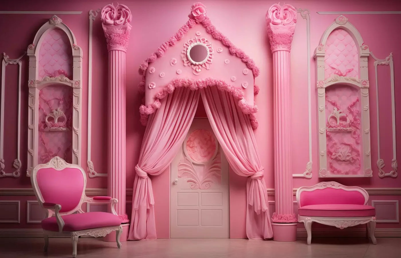 Pink Gabriella Room 14’X9’ Ultracloth (168 X 108 Inch) Backdrop