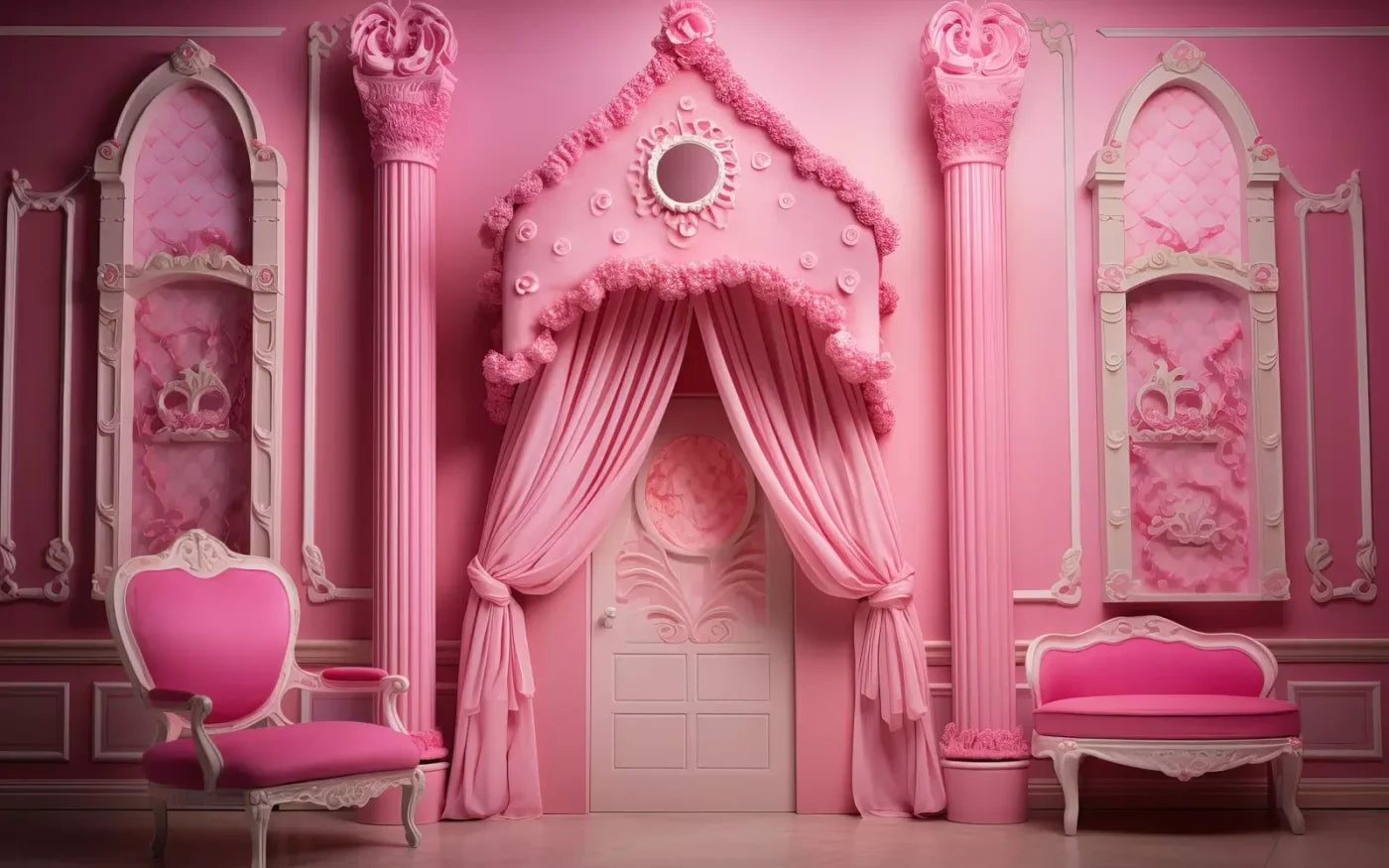 Pink Gabriella Room 16’X10’ Ultracloth (192 X 120 Inch) Backdrop