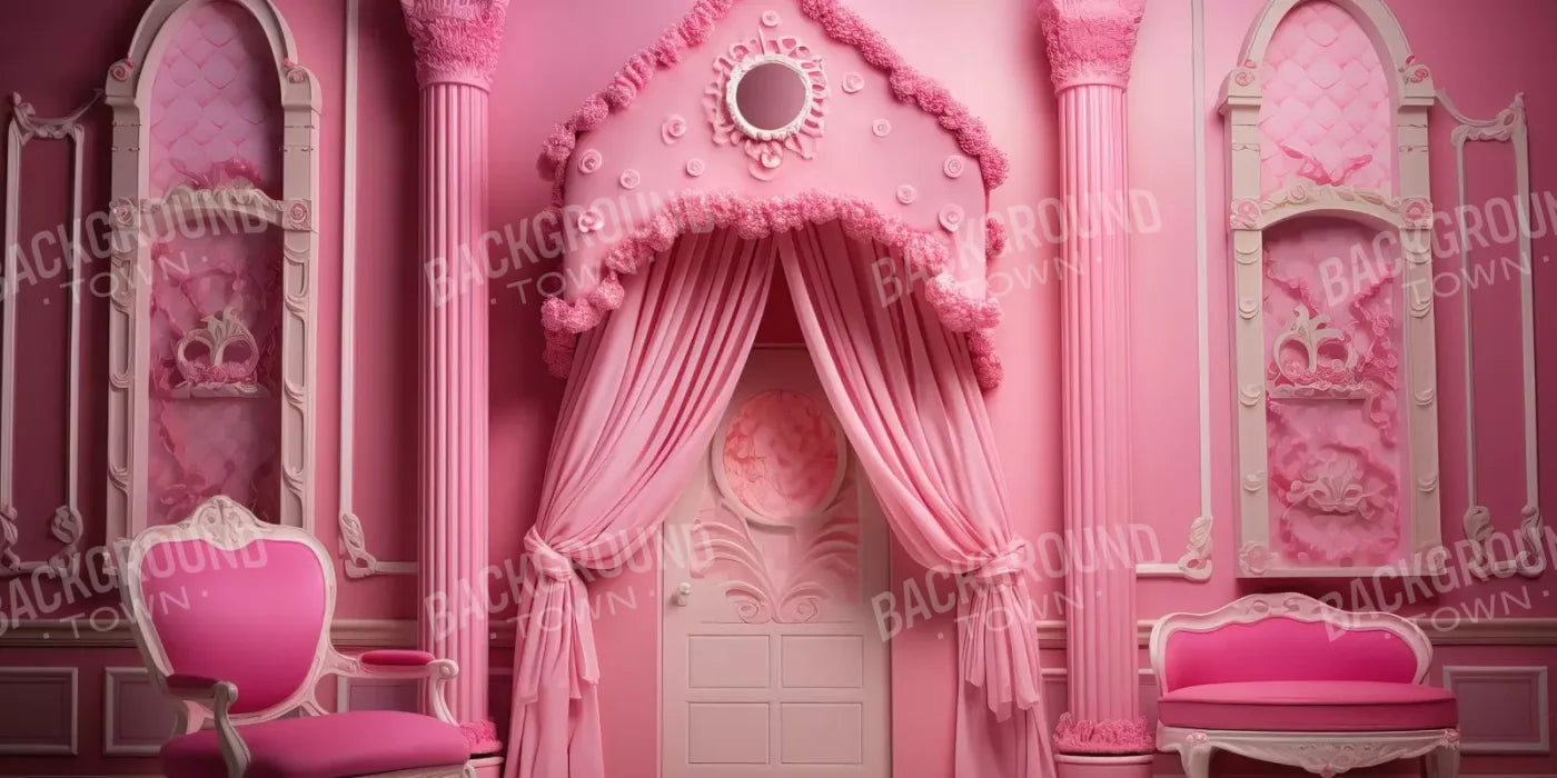 Pink Gabriella Room 16’X8’ Ultracloth (192 X 96 Inch) Backdrop