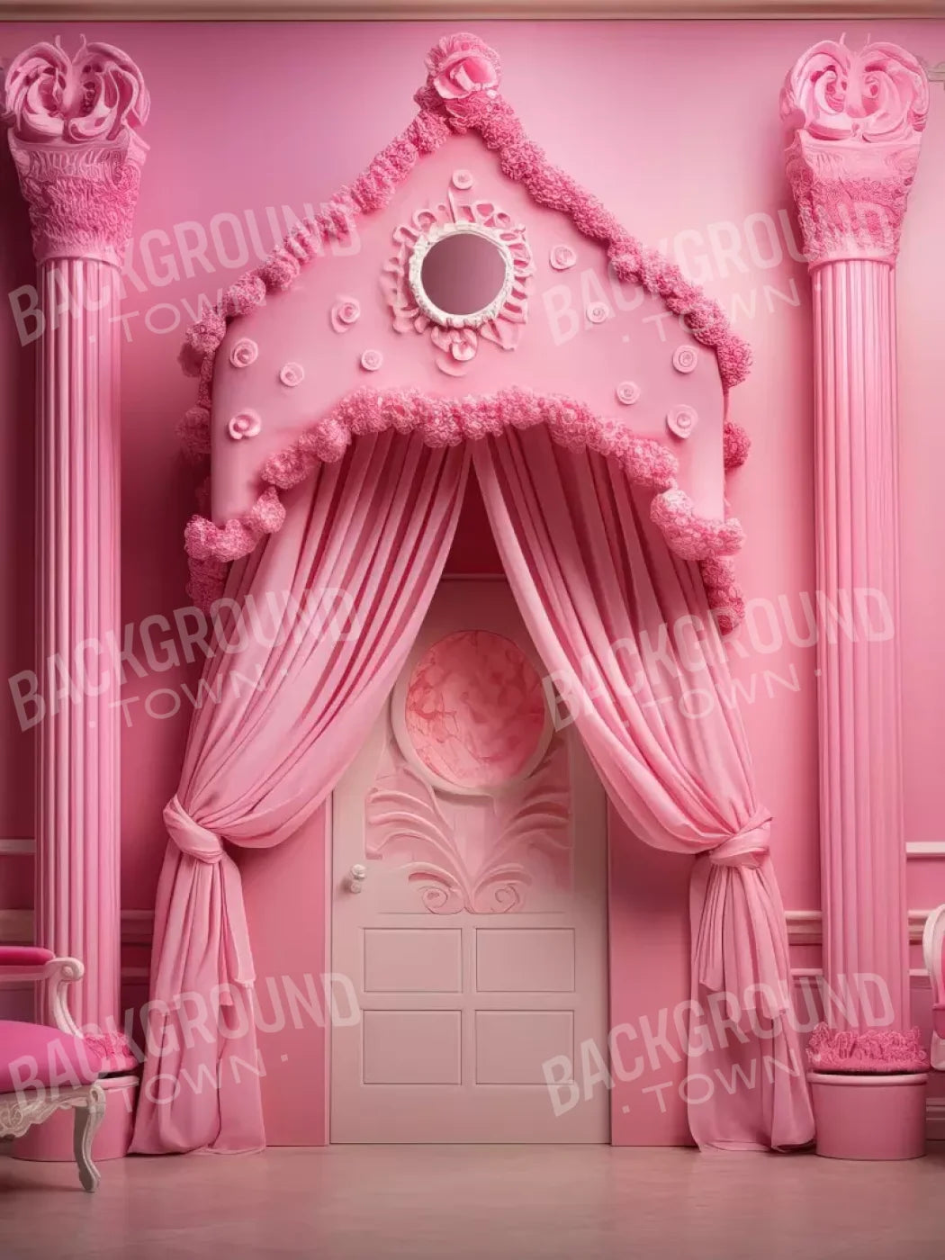 Pink Gabriella Room 5’X6’8 Fleece (60 X 80 Inch) Backdrop