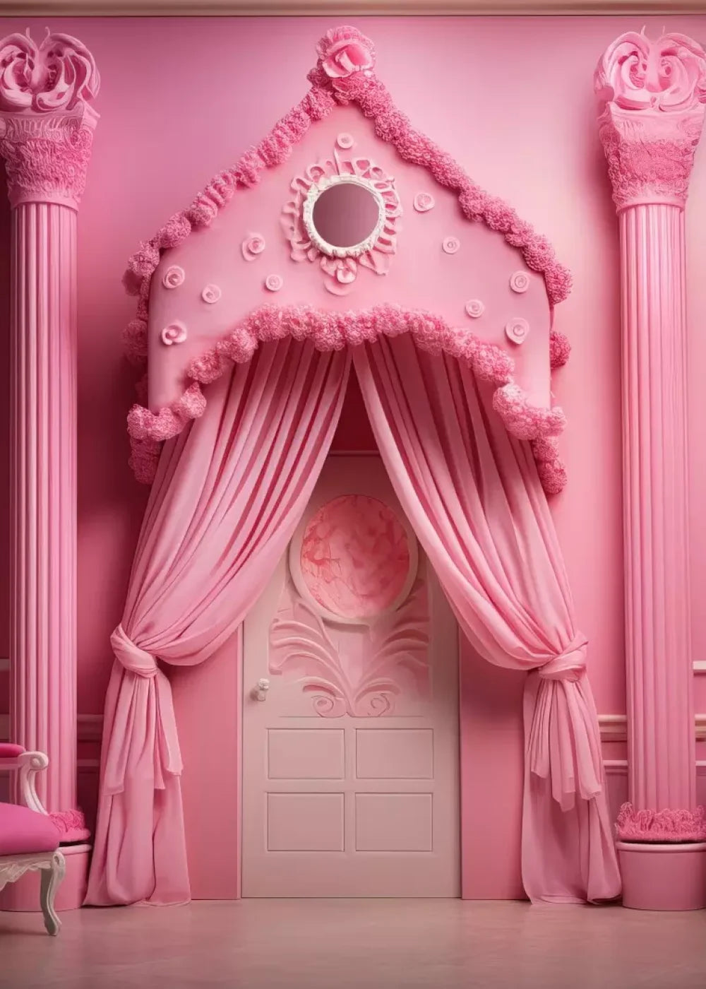 Pink Gabriella Room 5’X7’ Ultracloth (60 X 84 Inch) Backdrop