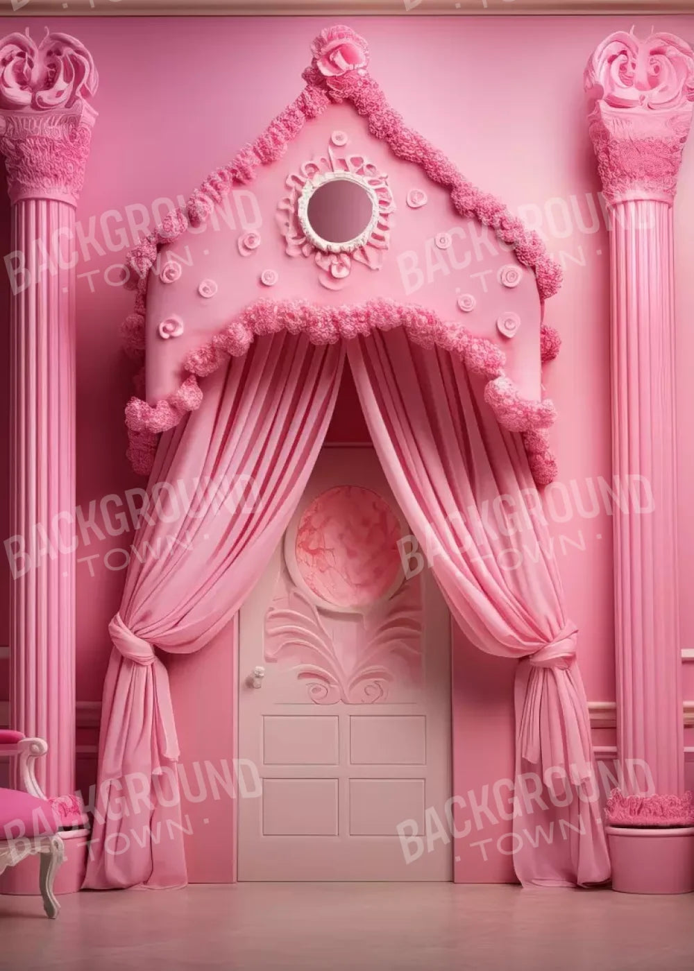 Pink Gabriella Room 5’X7’ Ultracloth (60 X 84 Inch) Backdrop