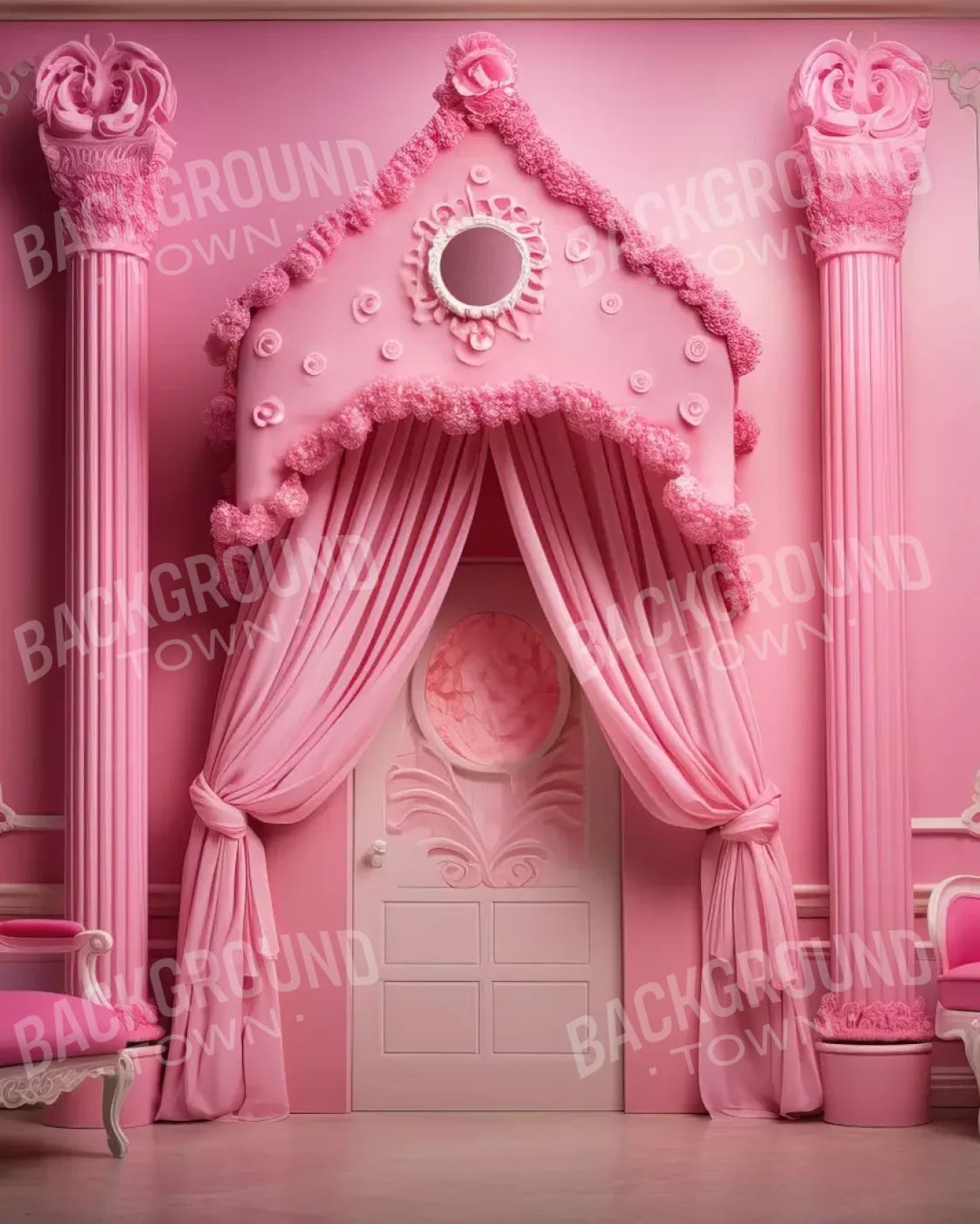 Pink Gabriella Room 8’X10’ Fleece (96 X 120 Inch) Backdrop