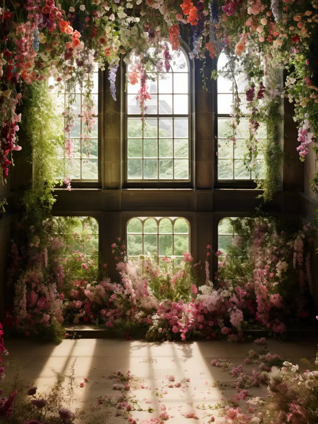 Garland Atrium 5X68 Fleece ( 60 X 80 Inch ) Backdrop