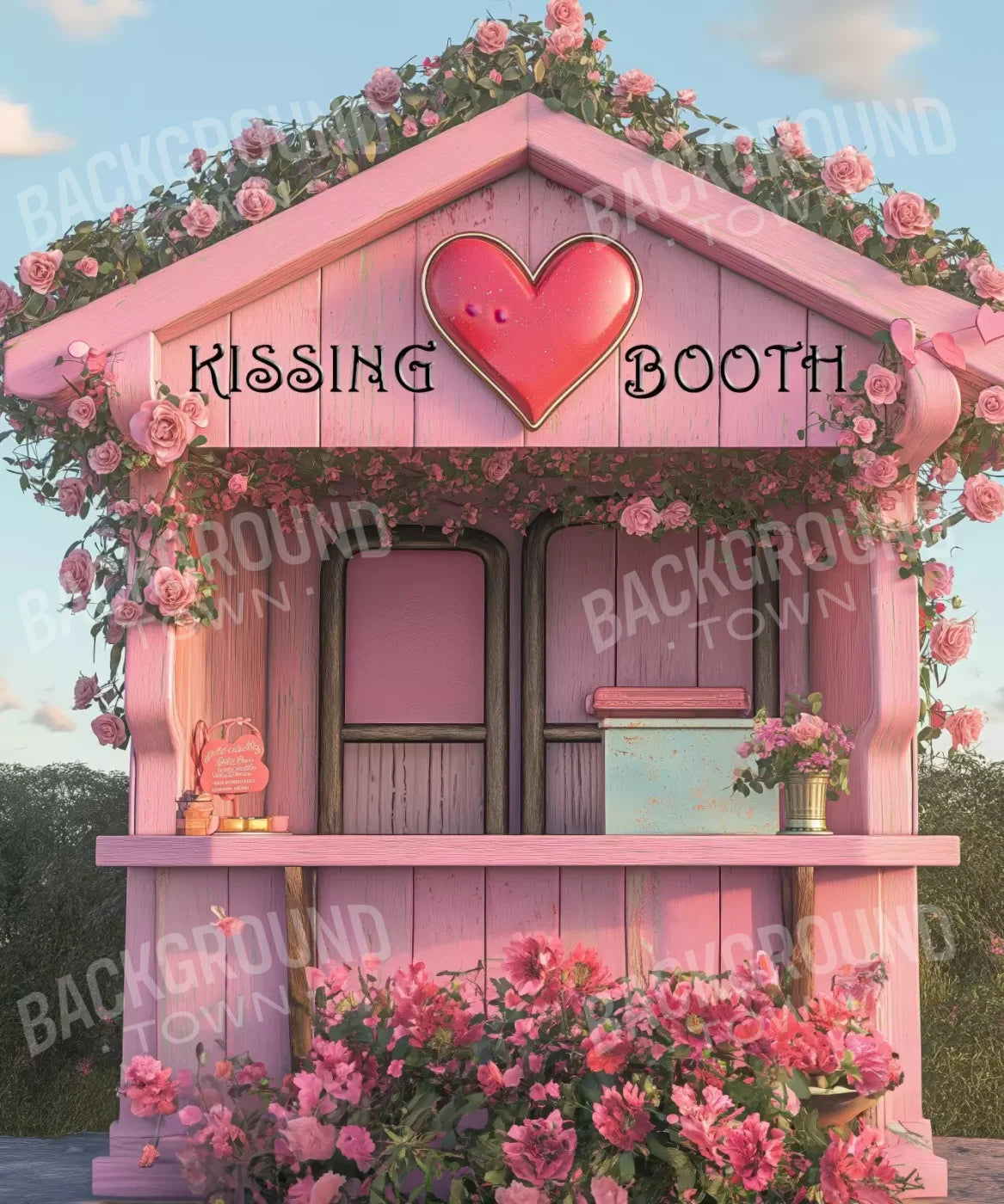 Pink Green  Backdrop for Photography