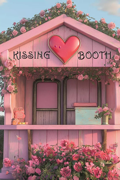 Pink Kissing Booth 8’X12’ Ultracloth (96 X 144 Inch) Backdrop