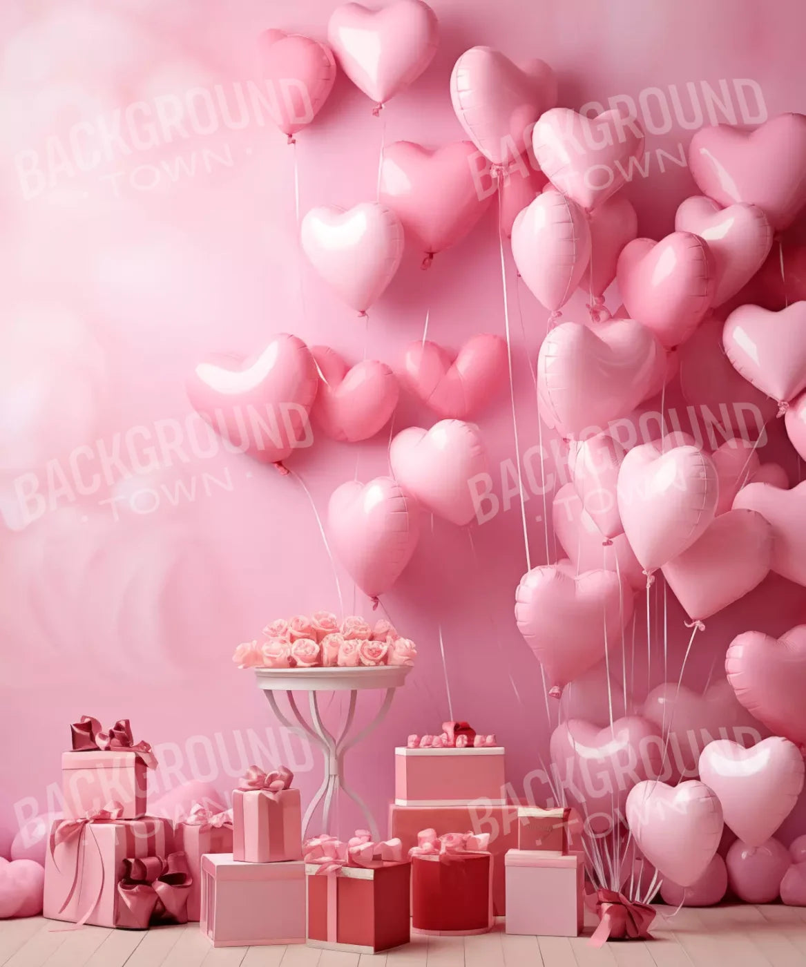 Pink Love Party 10’X12’ Ultracloth (120 X 144 Inch) Backdrop