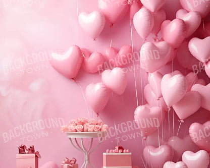 Pink Love Party 10’X8’ Fleece (120 X 96 Inch) Backdrop