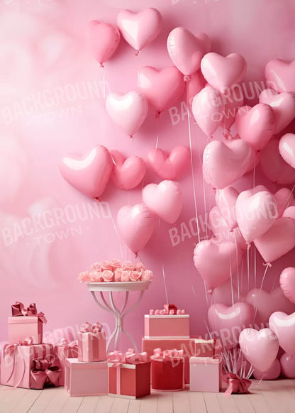 Pink Love Party 5’X7’ Ultracloth (60 X 84 Inch) Backdrop