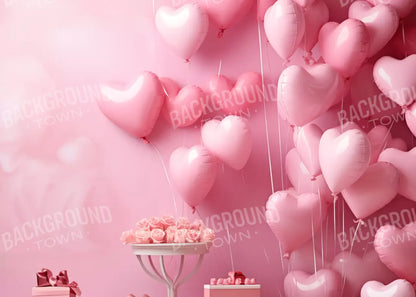 Pink Love Party 7’X5’ Ultracloth (84 X 60 Inch) Backdrop