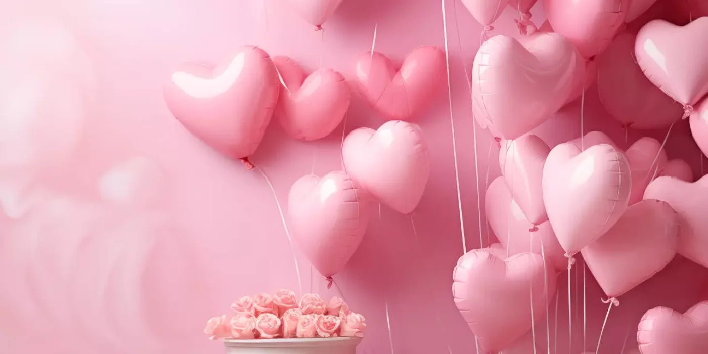 Pink Love Party 16’X8’ Ultracloth (192 X 96 Inch) Backdrop