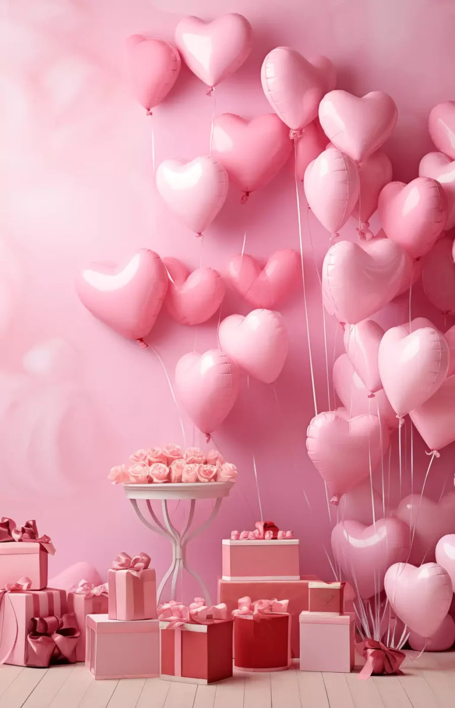 Pink Love Party 9’X14’ Ultracloth (108 X 168 Inch) Backdrop