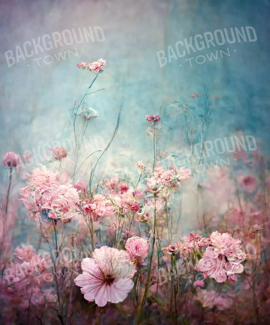 Pink Floral Backdrop for Photography