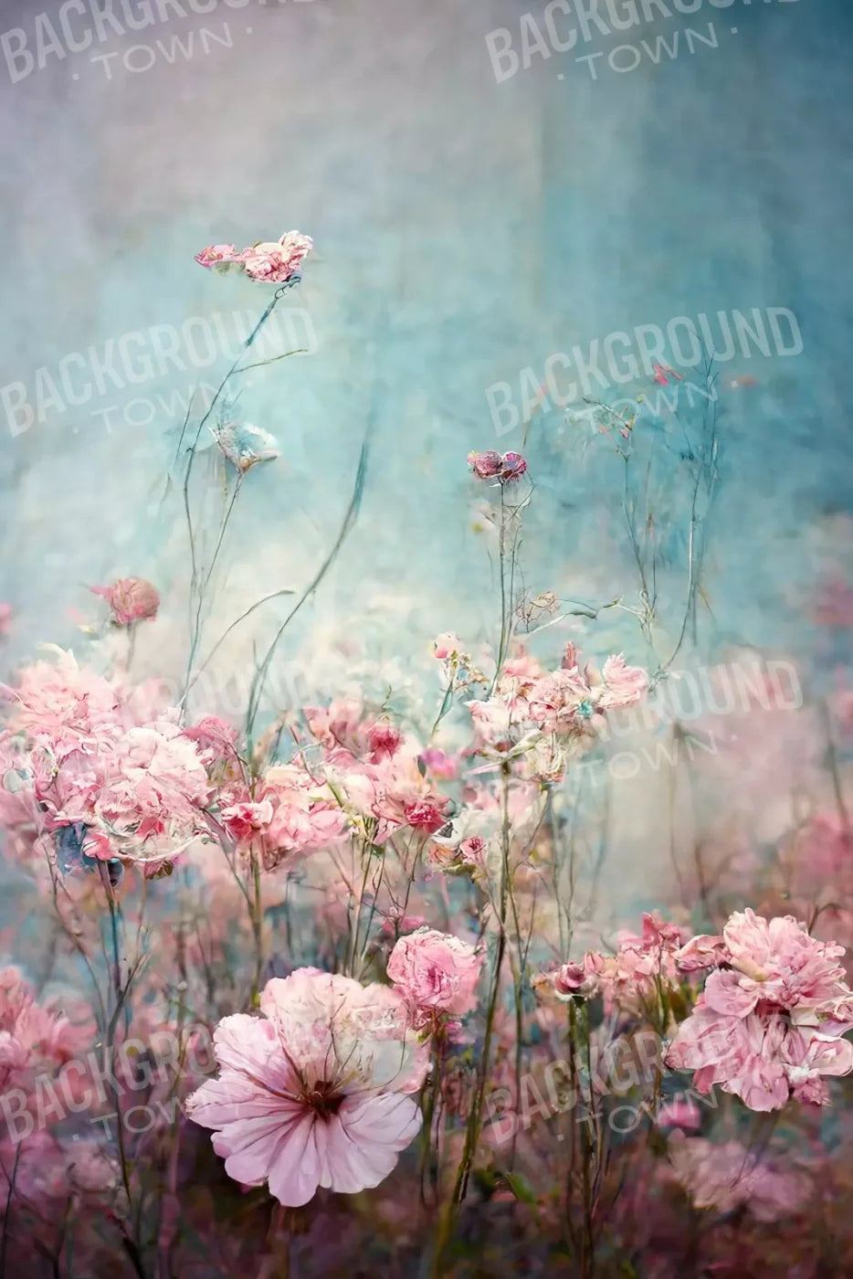 Pink Meadow 5X8 Ultracloth ( 60 X 96 Inch ) Backdrop