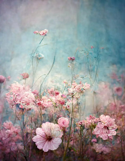Pink Meadow 6X8 Fleece ( 72 X 96 Inch ) Backdrop