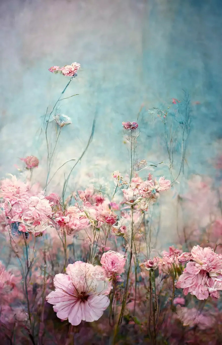 Pink Meadow 8X12 Ultracloth ( 96 X 144 Inch ) Backdrop